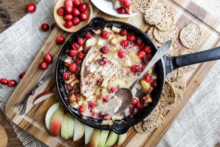 Cranberry and Apple Baked Brie